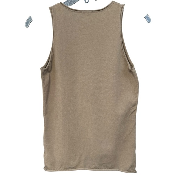Splendid x CeliaJane Ribbed Tank Top | Women’s M Taupe Knit Layering Basic - Picture 2 of 5